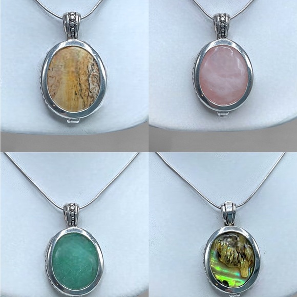 🌺Unique 8 in 1 Sterling Gemstone Necklace - Picture 3 of 16